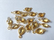 Gold Vermeil Citrine Pear Connector